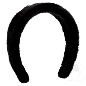 Solid Faux Fur Tapered Headband