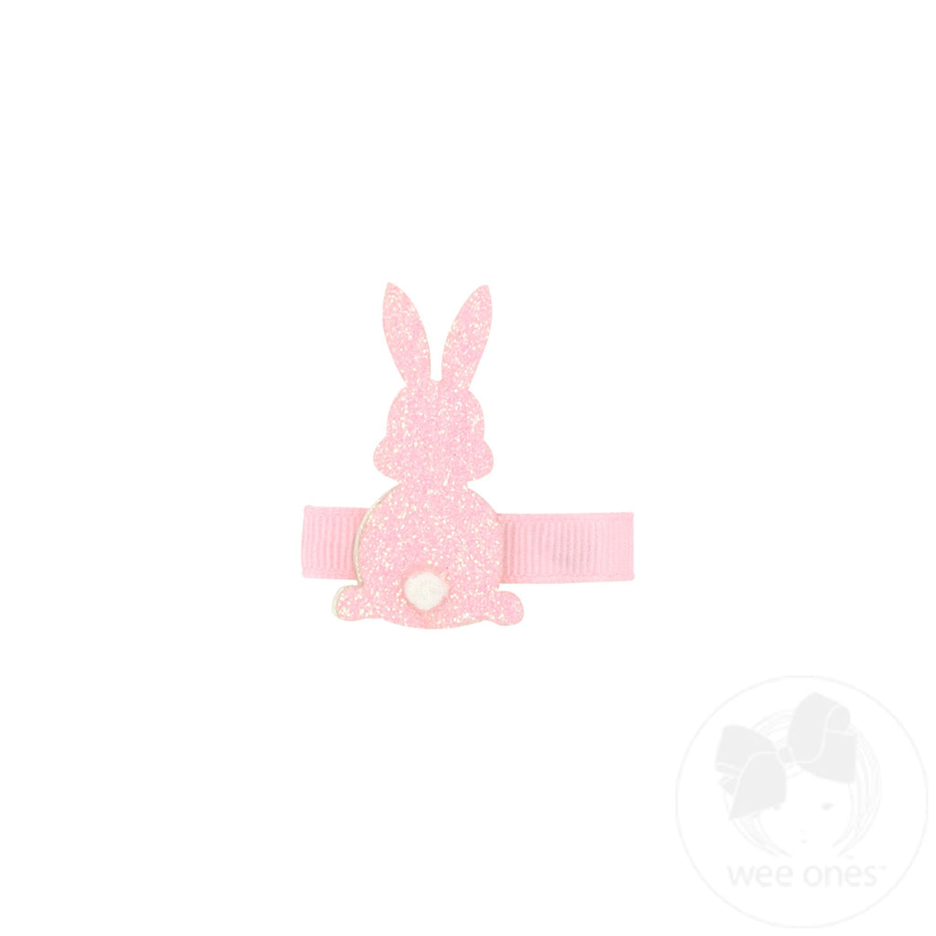 Glitter Backside Bunny or Bunny Trio Hair Clips