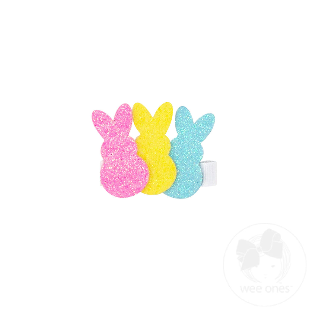 Glitter Trio of Bunnies Hair Clip