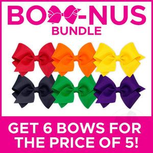 BUY MORE AND SAVE! 6 Small Classic Grosgrain Girls Hair Bows
