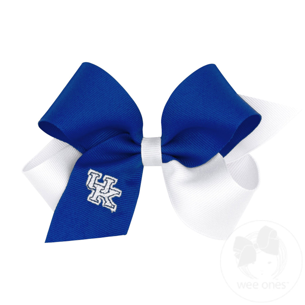 Medium Kentucky Wildcats Two-Tone Embroidered Hair Bow