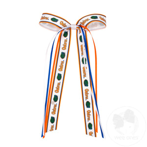 Pair of Florida Logo Ribbon Boot Bows with Streamers