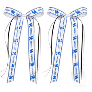 Pair of Kentucky Logo Ribbon Boot Bows with Streamers