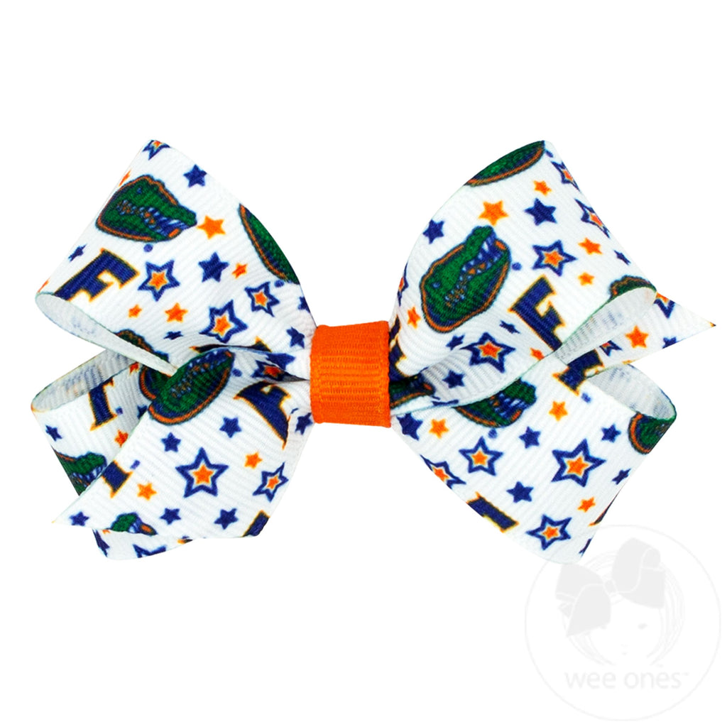 Mini Florida Logo Print Hair Bow