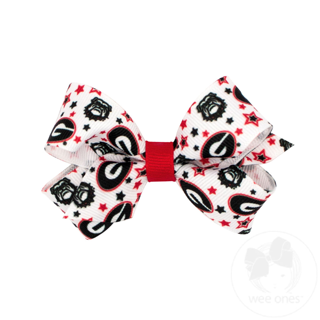 Mini Georgia Logo Print Hair Bow