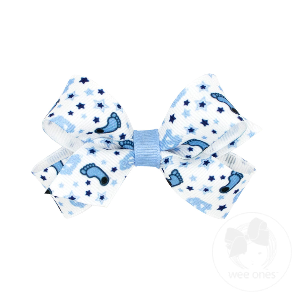 Mini North Carolina Logo Print Hair Bow