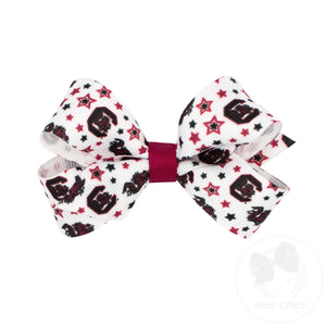 Mini South Carolina Logo Print Hair Bow