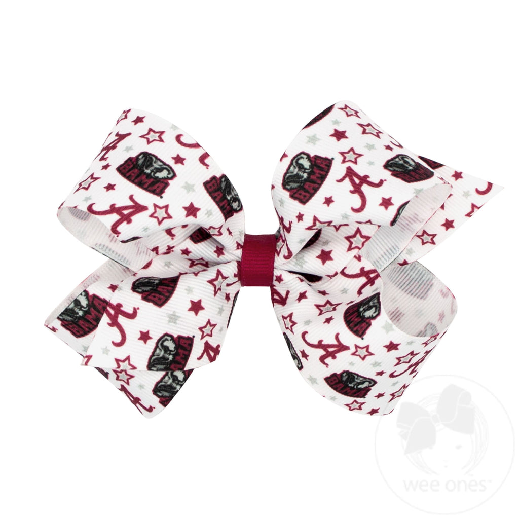Medium Collegiate Logo Print Hair Bow
