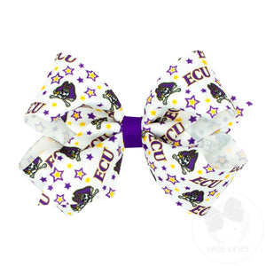 Medium East Carolina Logo Print Hair Bow