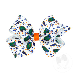 Medium Florida Logo Print Hair Bow