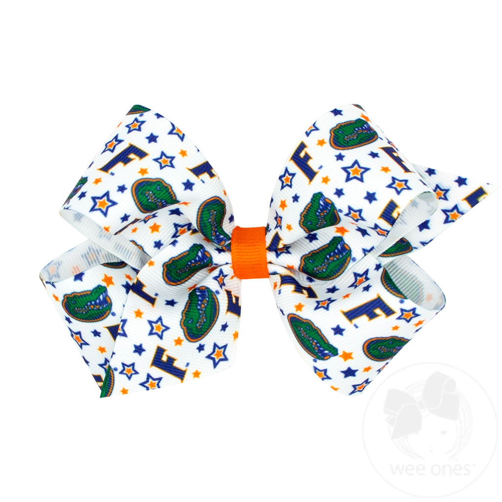 Medium Florida Logo Print Hair Bow
