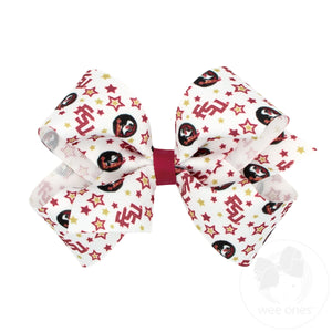 Medium Florida State Logo Print Hair Bow