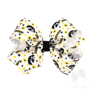 Medium Iowa Logo Print Hair Bow