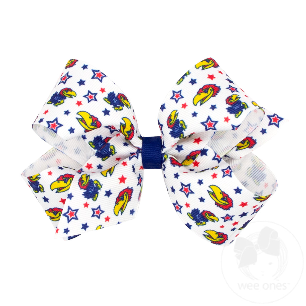 Medium Kansas Logo Print Hair Bow