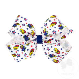 Medium Kansas Logo Print Hair Bow