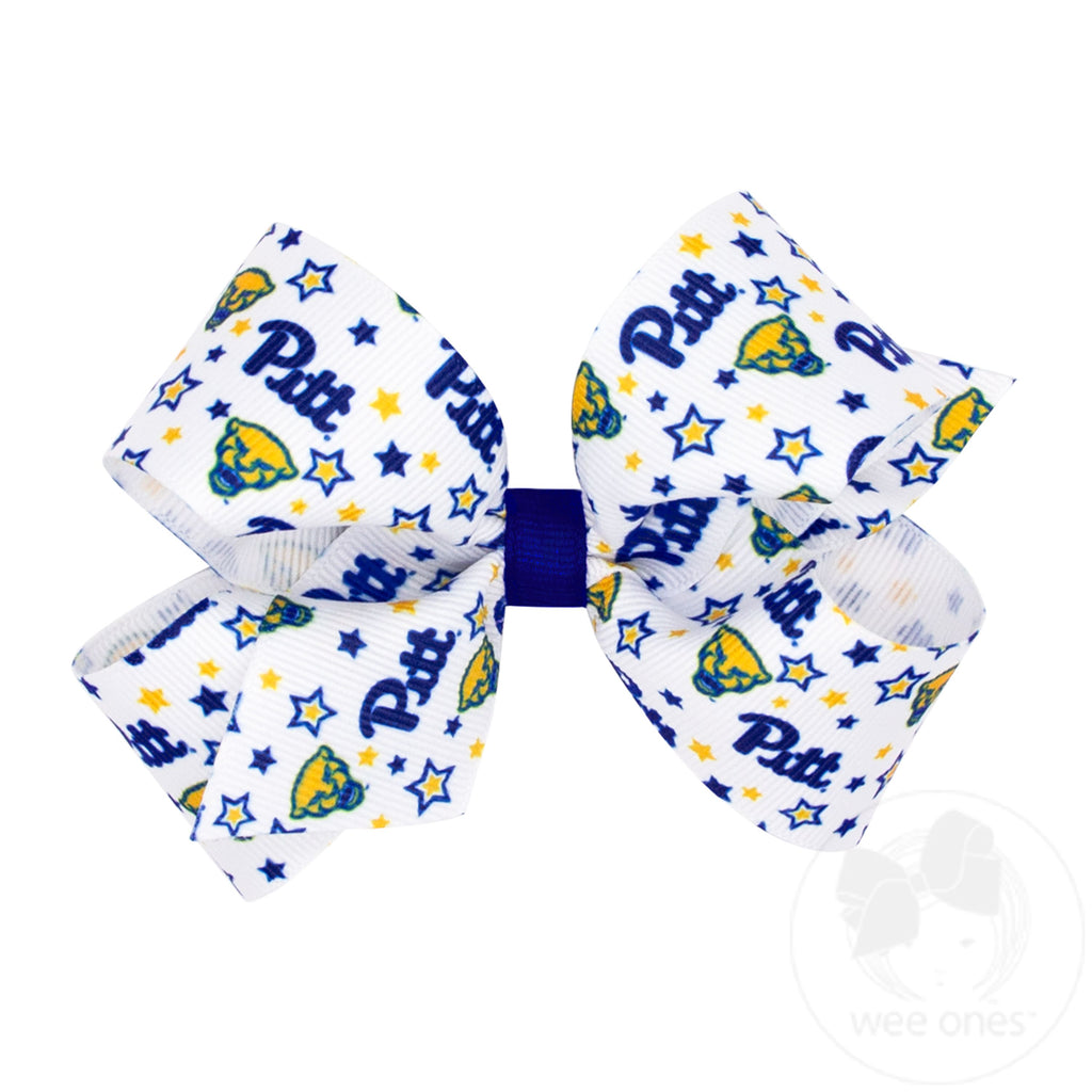 Medium Signature Collegiate Logo Print Grosgrain Hair Bow