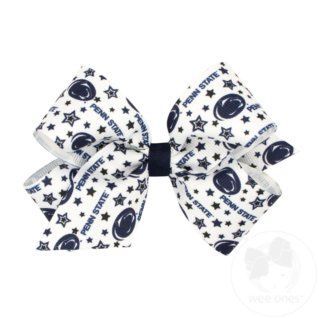 Medium Penn State Logo Print Hair Bow