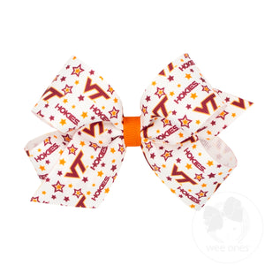 Medium Signature Collegiate Logo Print Grosgrain Hair Bow