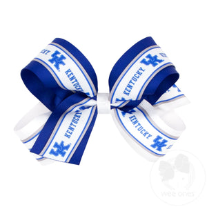 Large Kentucky Logo Ribbon Underlay Hair Bow
