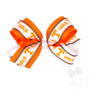 Large Tennessee Logo Ribbon Underlay Hair Bow