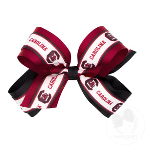 Large South Carolina Logo Ribbon Underlay Hair Bow