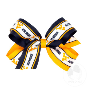 Large West Virginia Logo Ribbon Underlay Hair Bow
