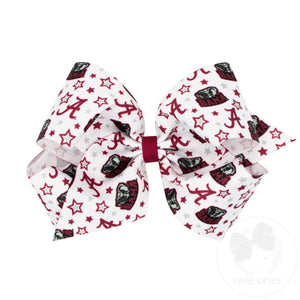 King Alabama Logo Print Hair Bow