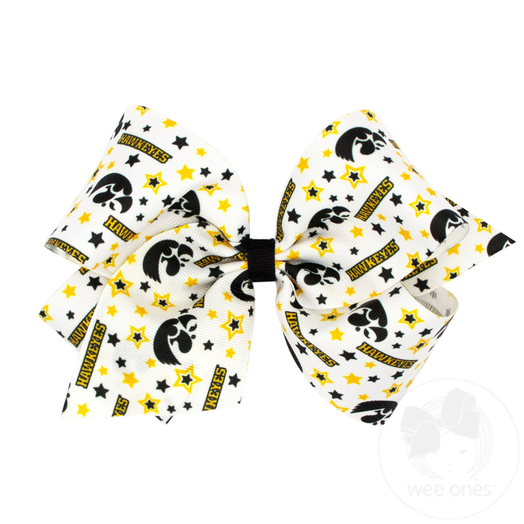 King Iowa Logo Print Hair Bow