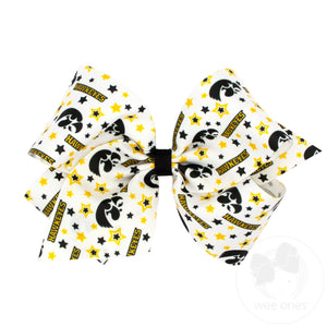 King Iowa Logo Print Hair Bow
