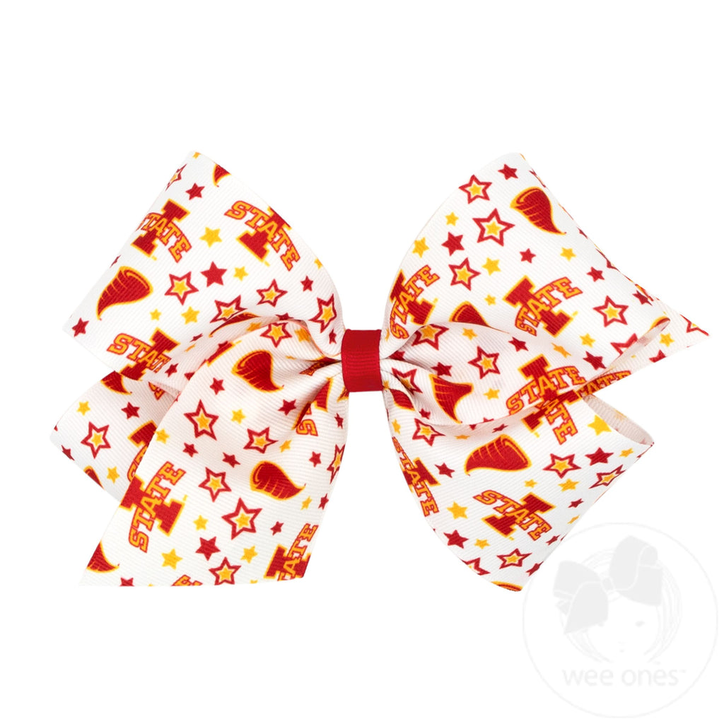 King Iowa State Logo Print Hair Bow