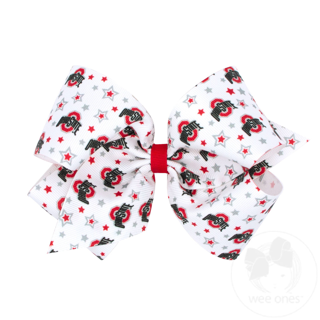 King Ohio State Logo Print Hair Bow