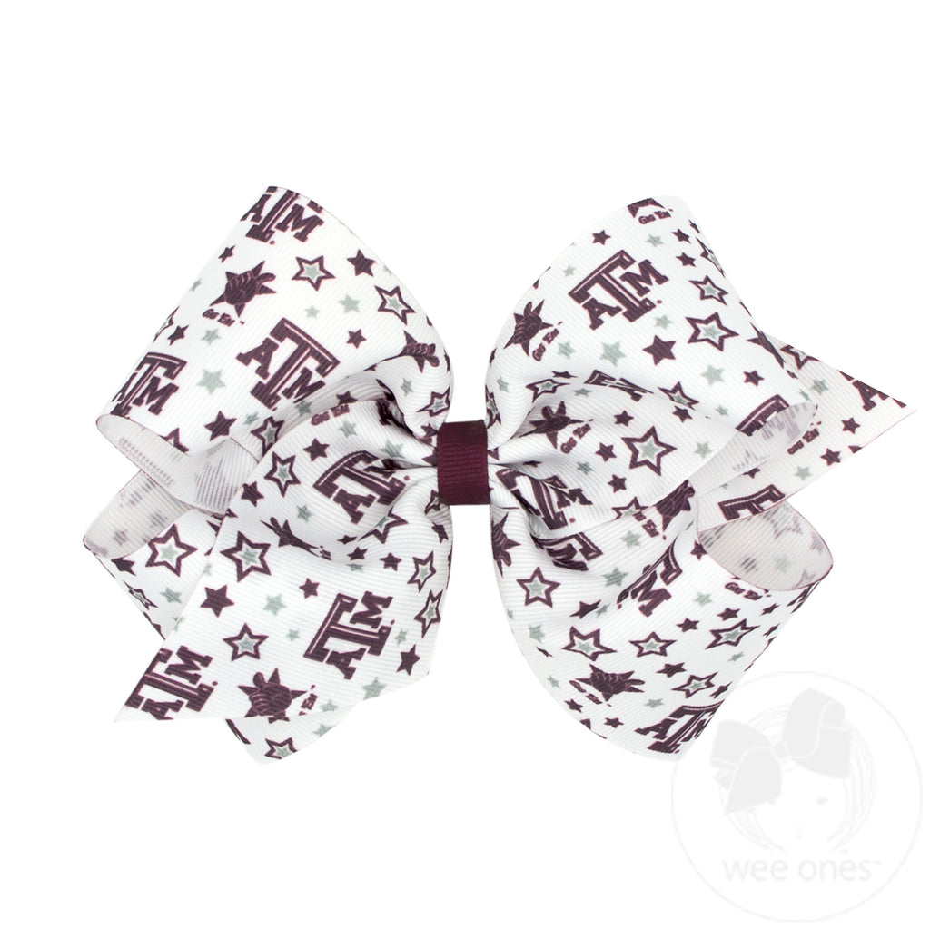 King Texas A&M Logo Print Hair Bow