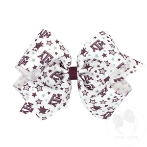 King Texas A&M Logo Print Hair Bow