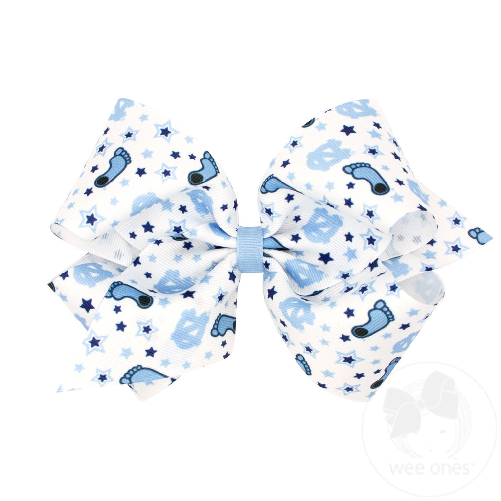 King North Carolina Logo Print Hair Bow