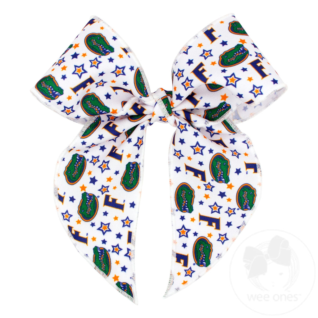 King Florida Logo Print Whimsy Tail Hair Bow