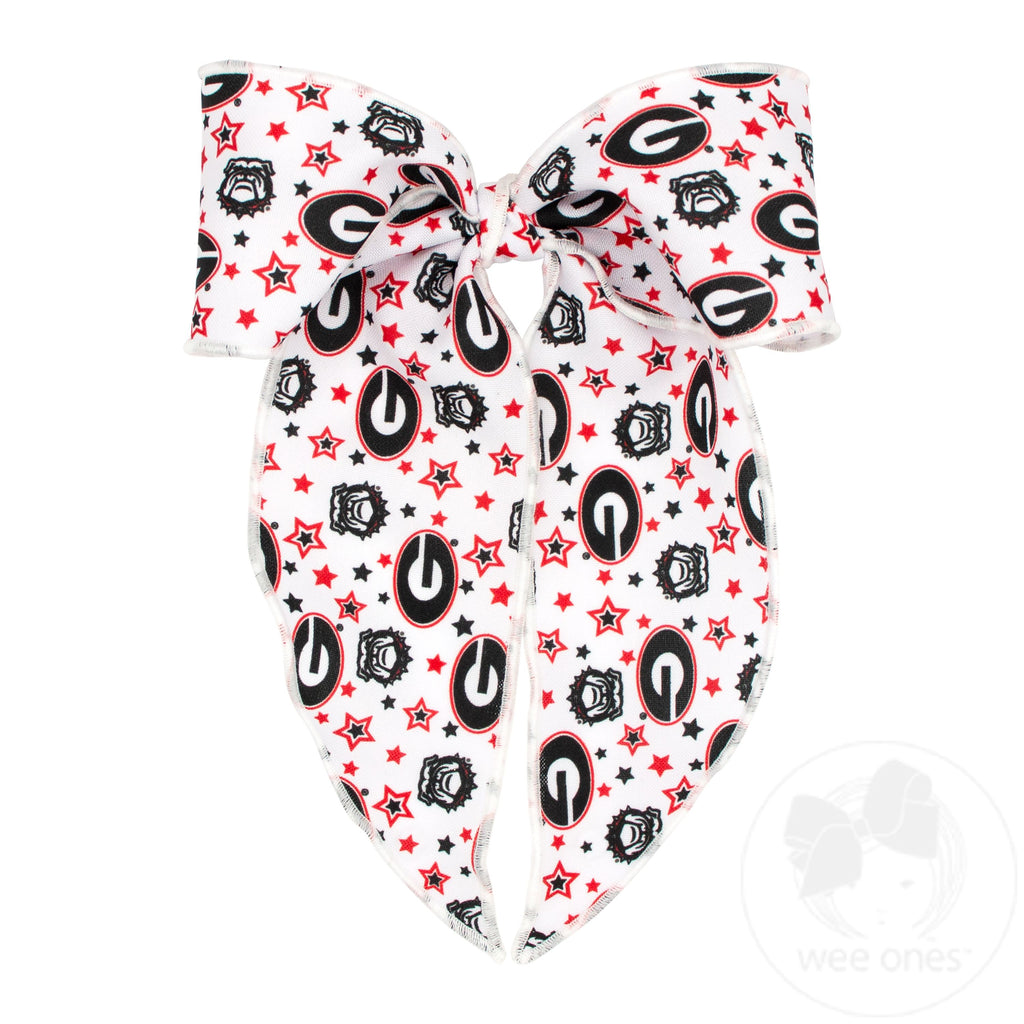 King Georgia Logo Print Whimsy Tail Hair Bow