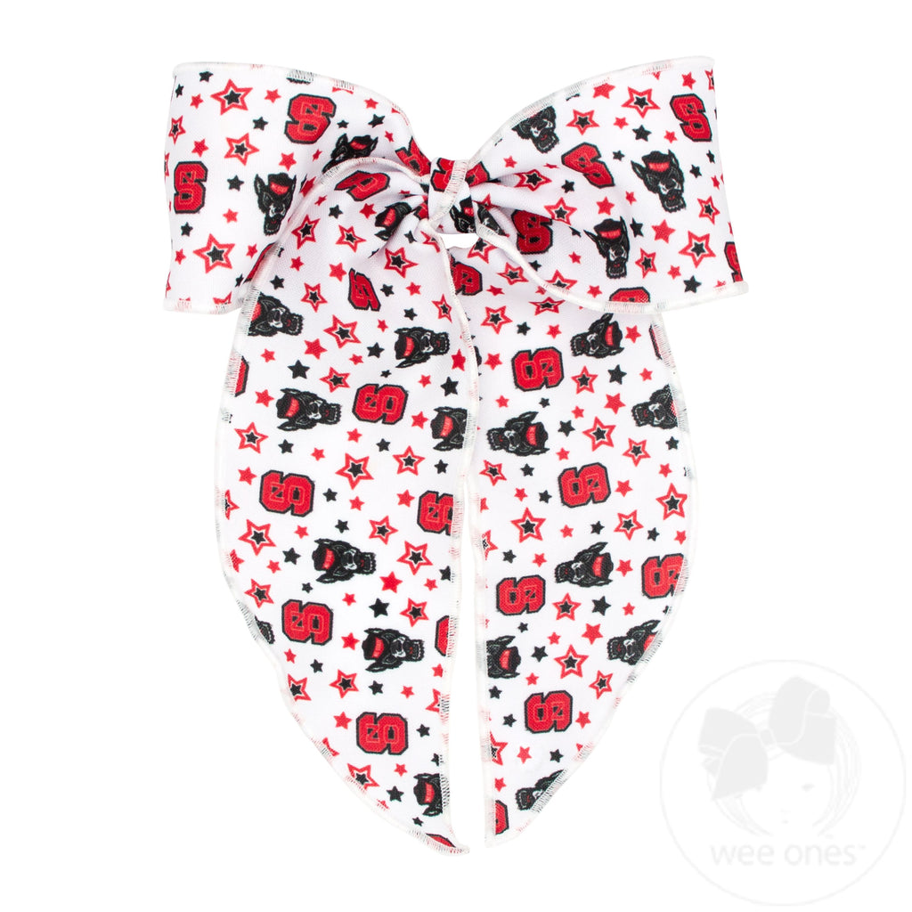 King North Carolina State Logo Print Whimsy Tail Hair Bow
