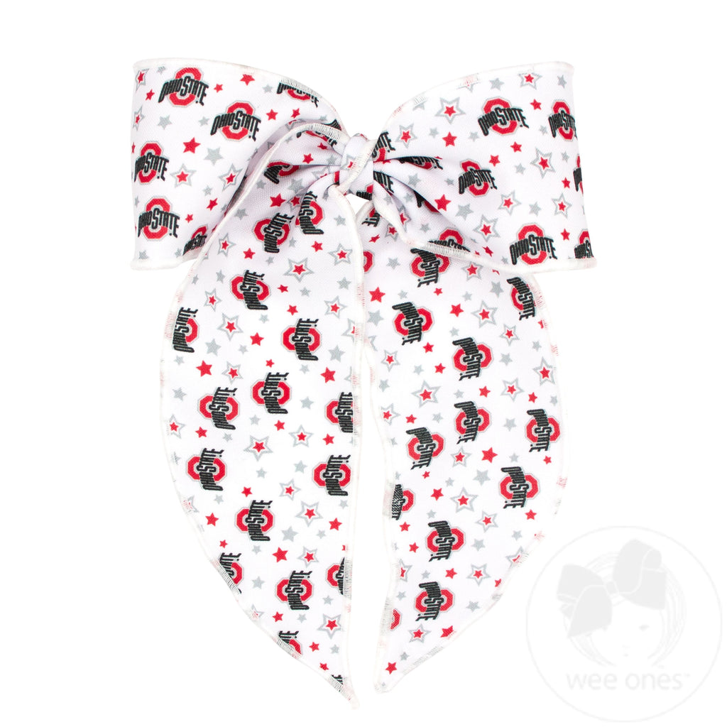 King Ohio State Logo Print Whimsy Tail Hair Bow