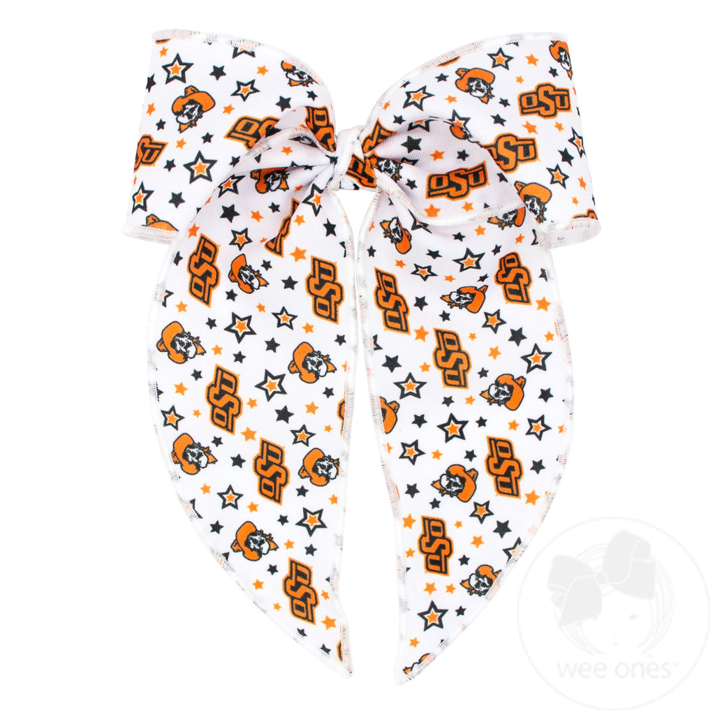 King Oklahoma State Logo Print Whimsy Tail Hair Bow