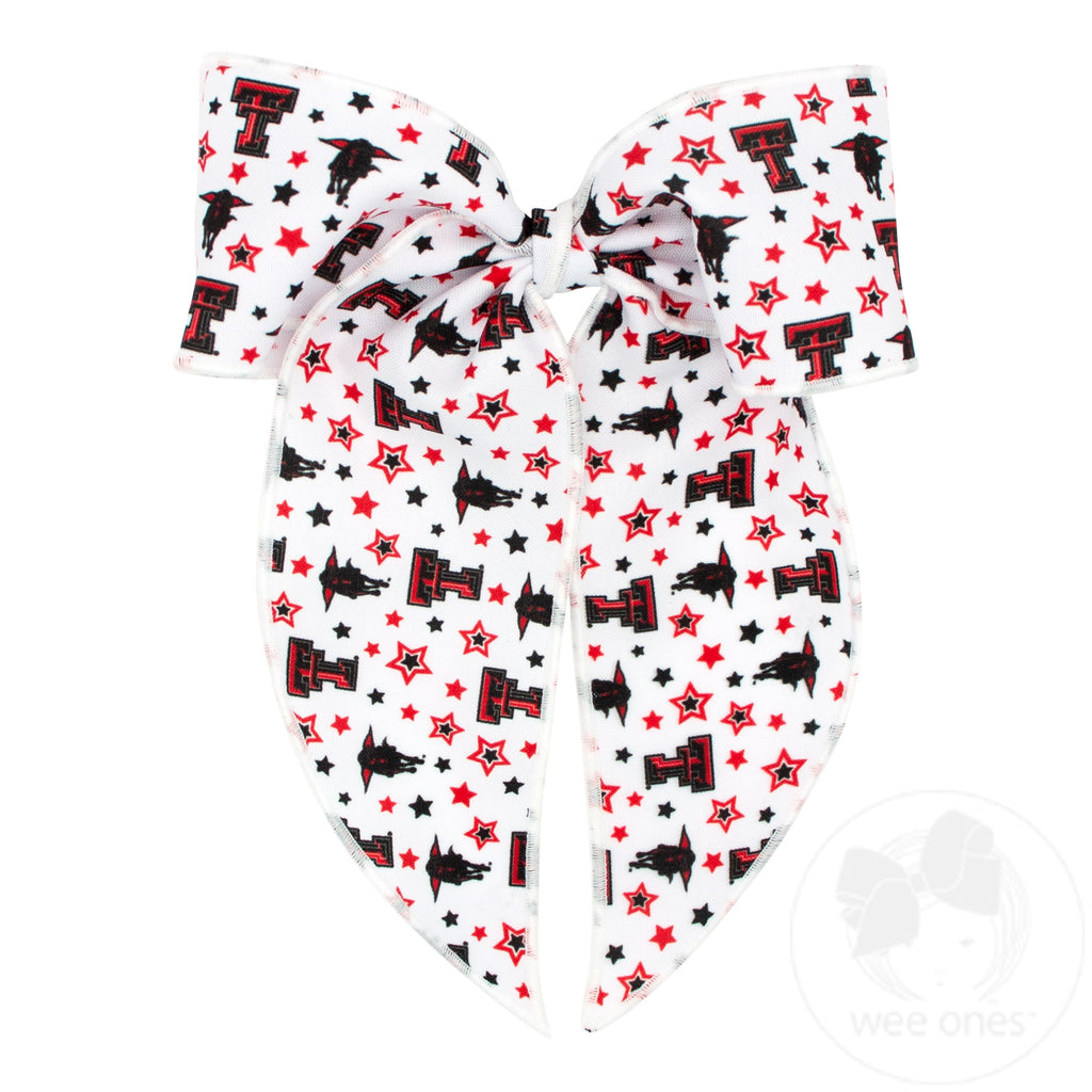 King Texas Tech Logo Print Whimsy Tail Hair Bow