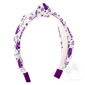 Soft Textured Logo Print Kansas State Knot Headband