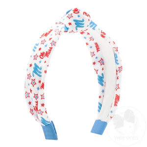 Soft Textured Logo Print Ole Miss Knot Headband