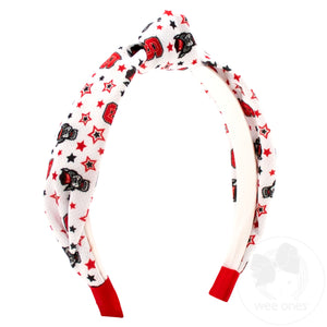 Soft Textured Logo Print North Carolina State Knot Headband