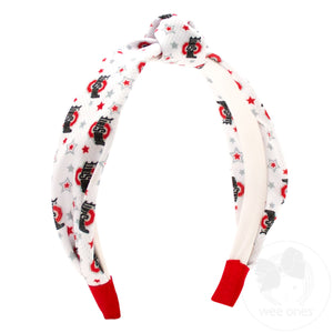 Soft Textured Logo Print Ohio State Knot Headband