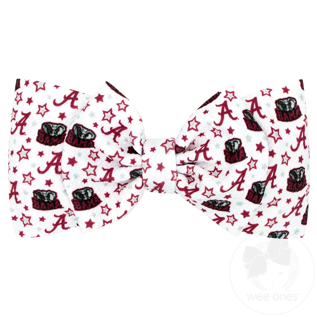 Soft Textured Collegiate Logo Print Baby Band