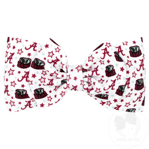 Soft Textured Collegiate Logo Print Baby Band