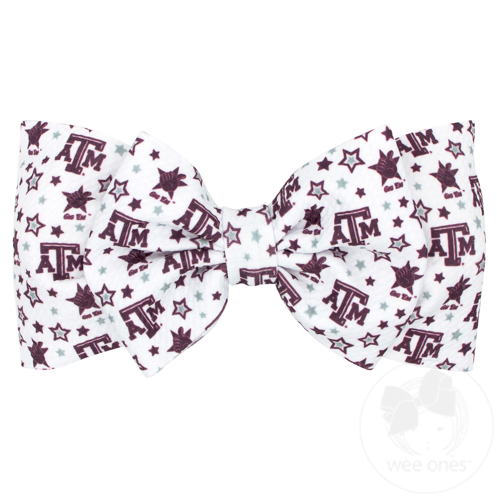 Soft Textured Logo Print Texas A&M Baby Band