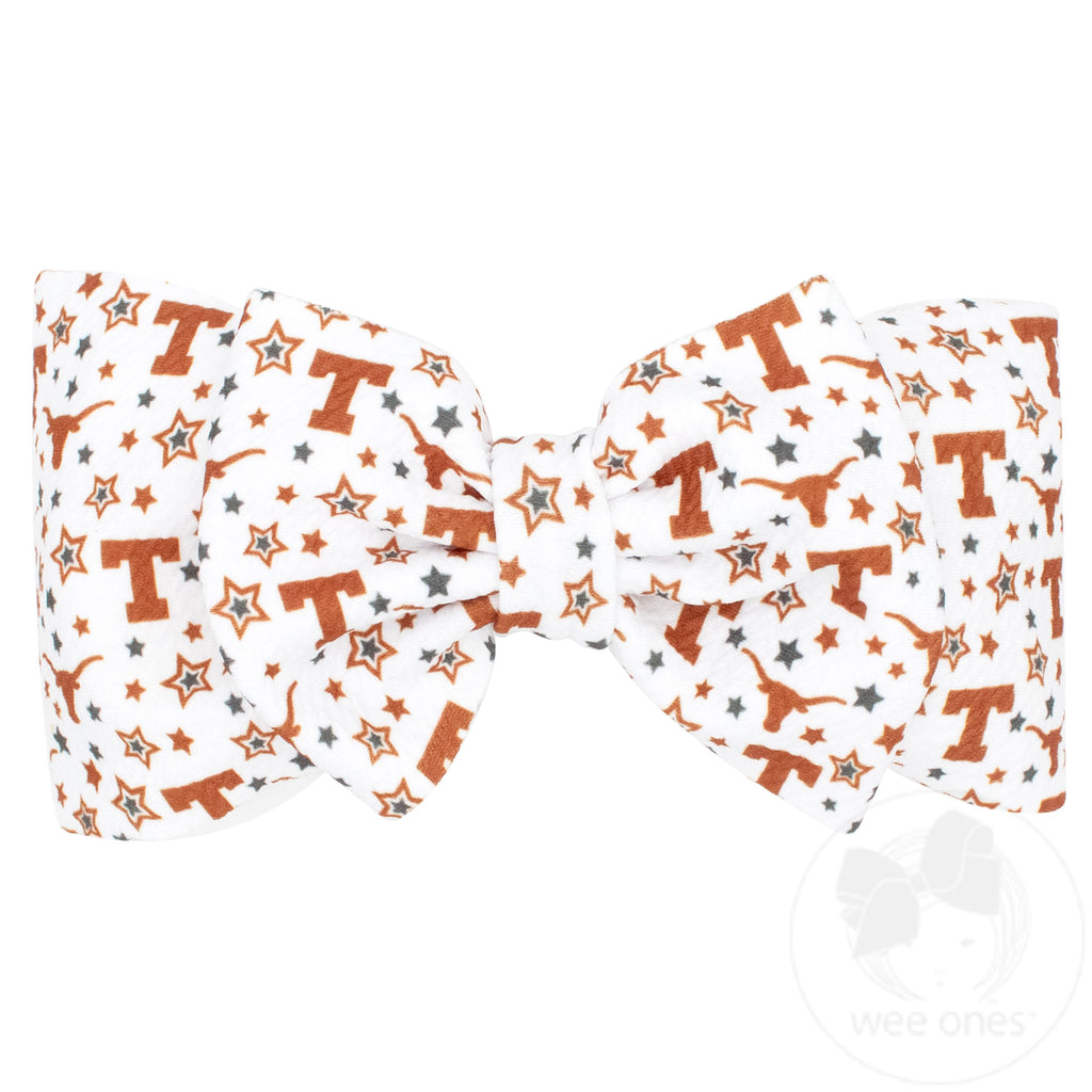 Soft Textured Logo Print University of Texas Baby Band
