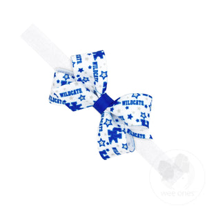 Mini Kentucky Logo Print Hair Bow on Baby Band