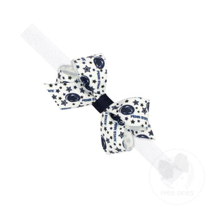 Mini Penn State Logo Print Hair Bow on Baby Band